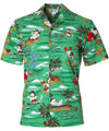 Snowman Hawaii Vacation Christmas Shirt Green