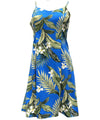 Spaghetti Straps Short Hawaiian Dress White Ginger Royal