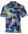 Sunset Luau Men Hawaiian Shirt Blue