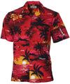 Sunset Luau Men Hawaiian Shirt Red