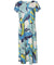 Maxi Long Knit Hawaiian Dress Plantation with Sleeves White