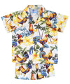 Toddler Boy's Hawaiian Clothes Set Rooster's Up White