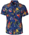 Tropical Breeze Aloha Shirt Navy