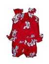 Tropical Hibiscus Aloha Baby Clothes Set Red