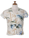 V-Neck Blouse Hawaiian Bamboo Paradise Cream