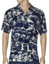Waimea Falls Aloha Shirt Navy