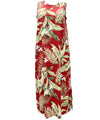 White Ginger Ankle Length Dress Red