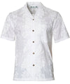 White Hawaiian Men's Shirt Honolulu City of Leis White