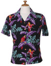 Camp Blouse Jungle Bird Parrots Magnum PI Design