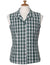 Women Sleeveless Blouse Palaka Top Green Green