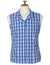 Women Sleeveless Blouse Palaka Top Royal Blue Royal S