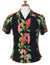 Women's Camp Hawaiian Shirt Birds of Paradise Black Hilo Hattie