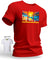 Worries Away Waves Men's Hawaiian T-Shirt Red